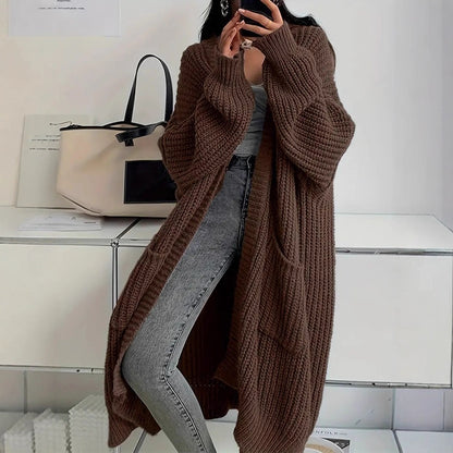 Cozy Seasons: Women's Long Knit Cardigan