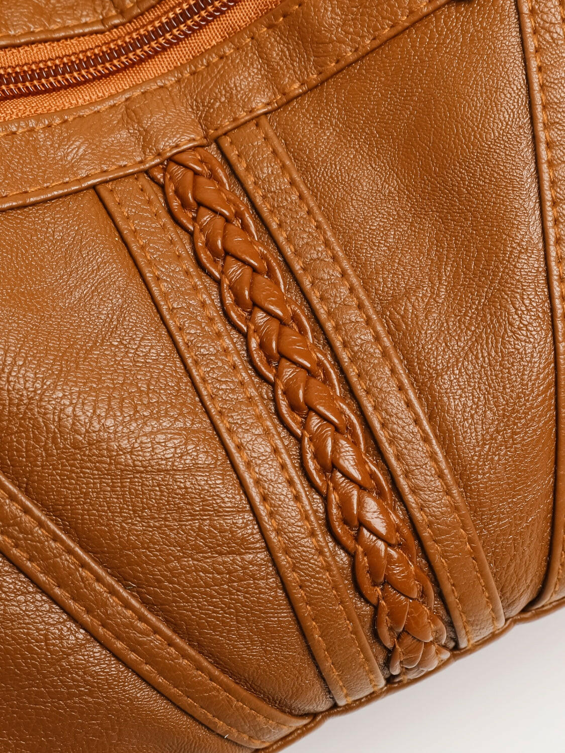 PU Leather Adjustable Strap Shoulder Bag.