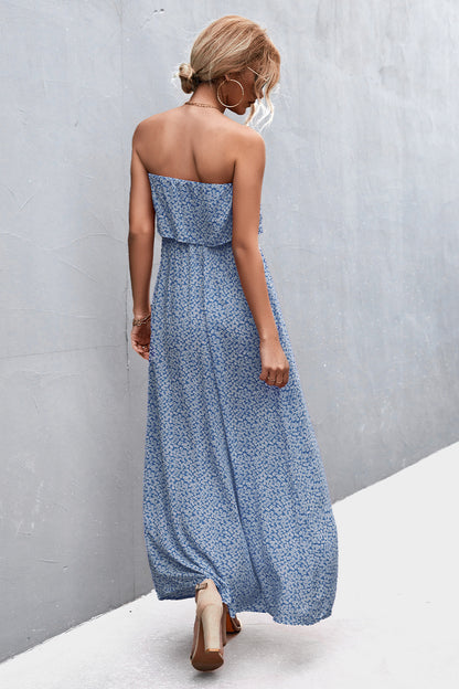 Strapless Split Maxi Dress - Premium Maxi Dress from Trendsi - Just $31.99! Shop now at Handbags Specialist Headquarter