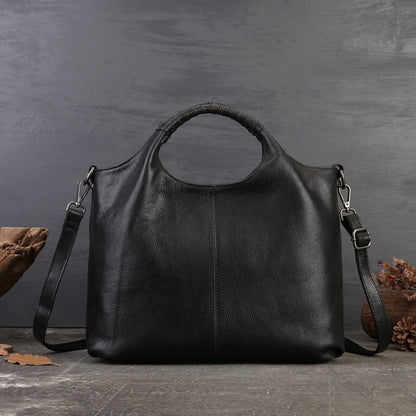 Retro Luxe: Genuine Leather Women's Tote