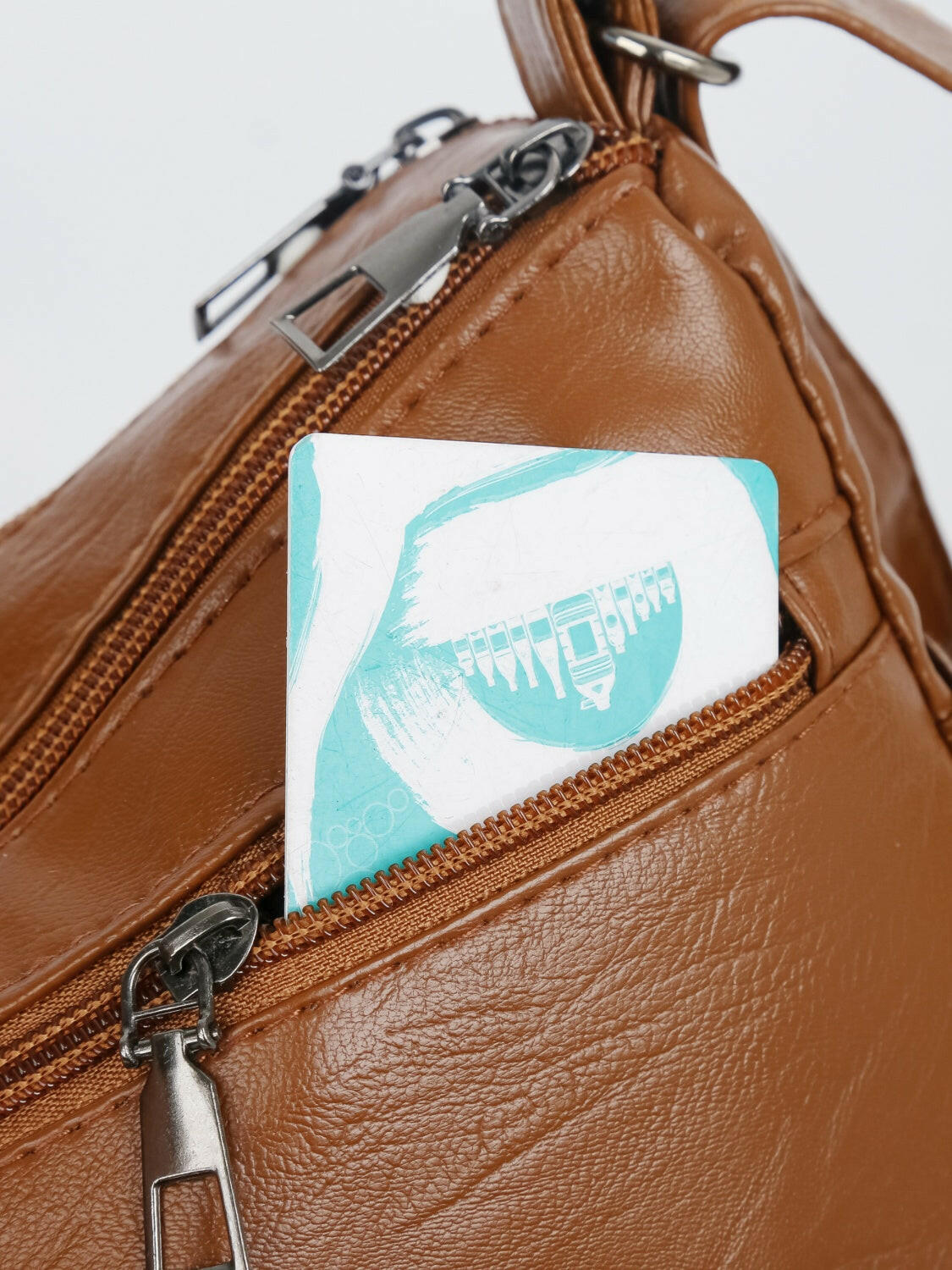 PU Multi-Compartment Crossbody Bag.