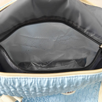 Textured Nylon Travel Bag - Premium travel-bag from Trendsi - Just $44.99! Shop now at Handbags Specialist Headquarter