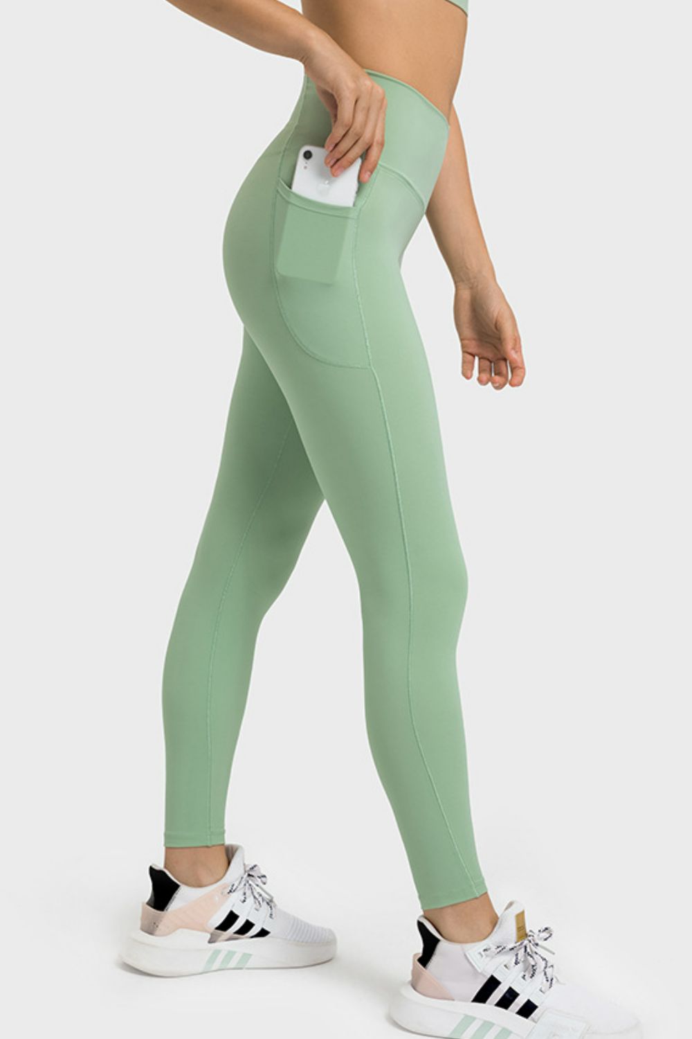 Millennia V-Waist Yoga Leggings with Pockets - Premium Leggings from Trendsi - Just $59.76! Shop now at Handbags Specialist Headquarter