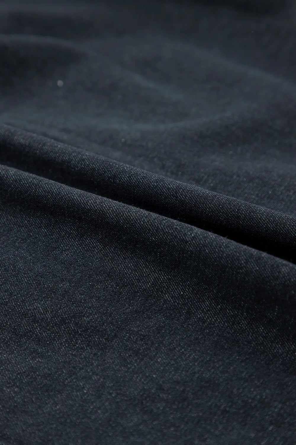 Button Down Raw Hem Ruffled Denim Shirt - Premium Women / Jeans & Denim from Trendsi - Just $43.76! Shop now at Handbags Specialist Headquarter