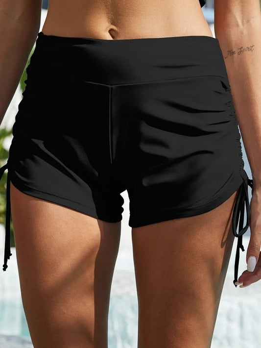 FAM-FAM Drawstring Mid-Rise Waist Swim Shorts - Premium  from Trendsi - Just $25.99! Shop now at Handbags Specialist Headquarter