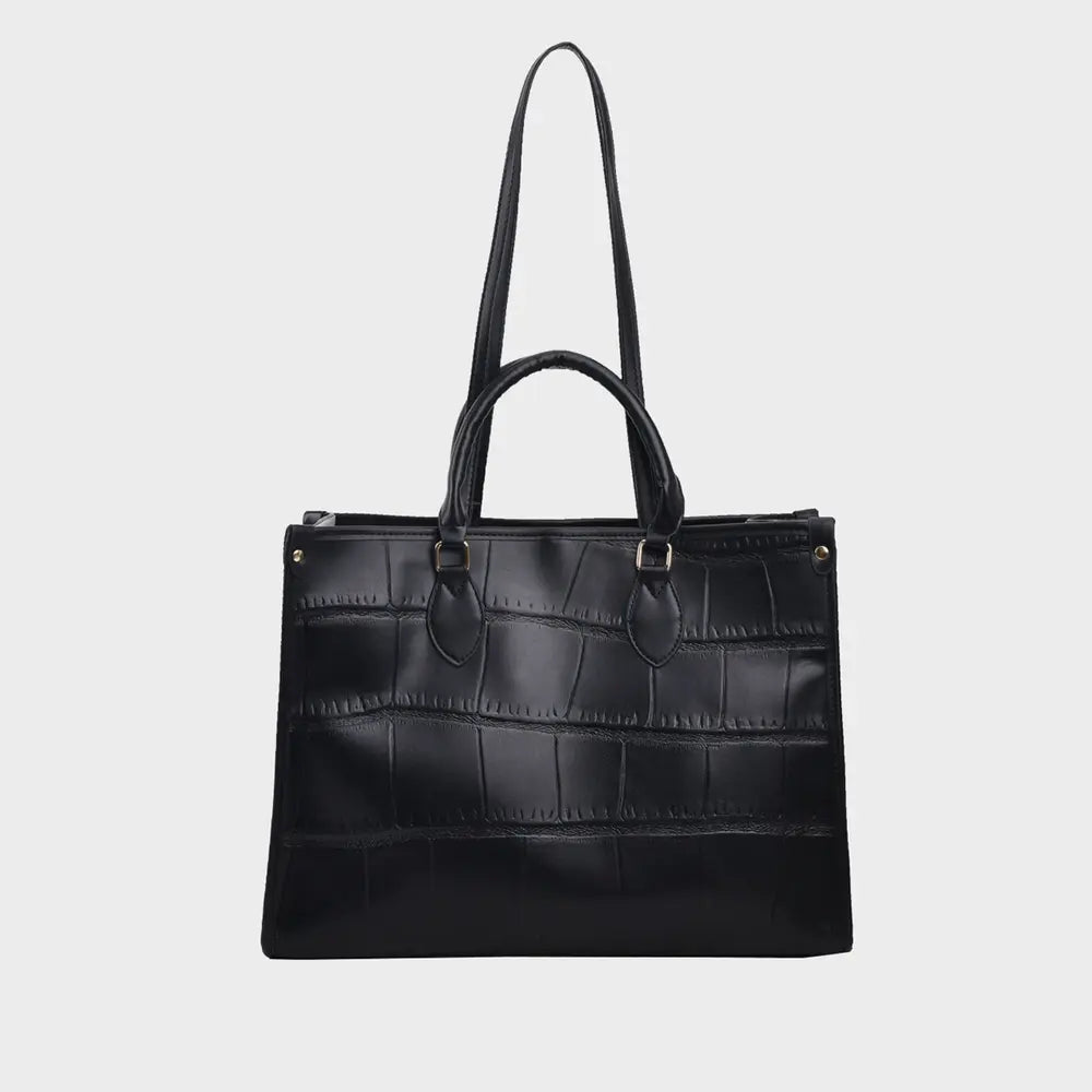 PU Leather Tote Bag - Premium Tote Bag from Trendsi - Just $44.99! Shop now at Handbags Specialist Headquarter