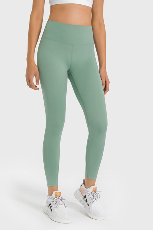 Millennia High Waist Ankle-Length Yoga Leggings - Premium Leggings from Trendsi - Just $62.76! Shop now at Handbags Specialist Headquarter