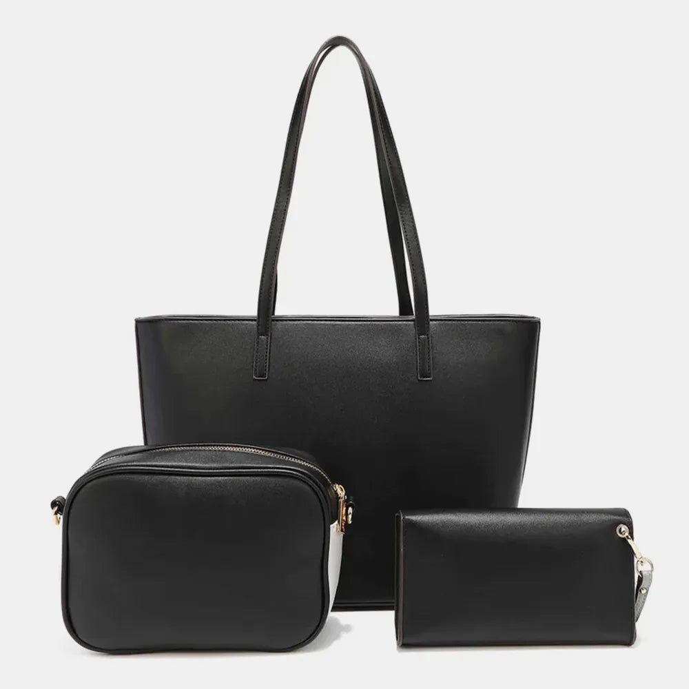 Nicole Lee USA 3-Piece Color Block Handbag Set - Premium handbags from Trendsi - Just $50.99! Shop now at Handbags Specialist Headquarter