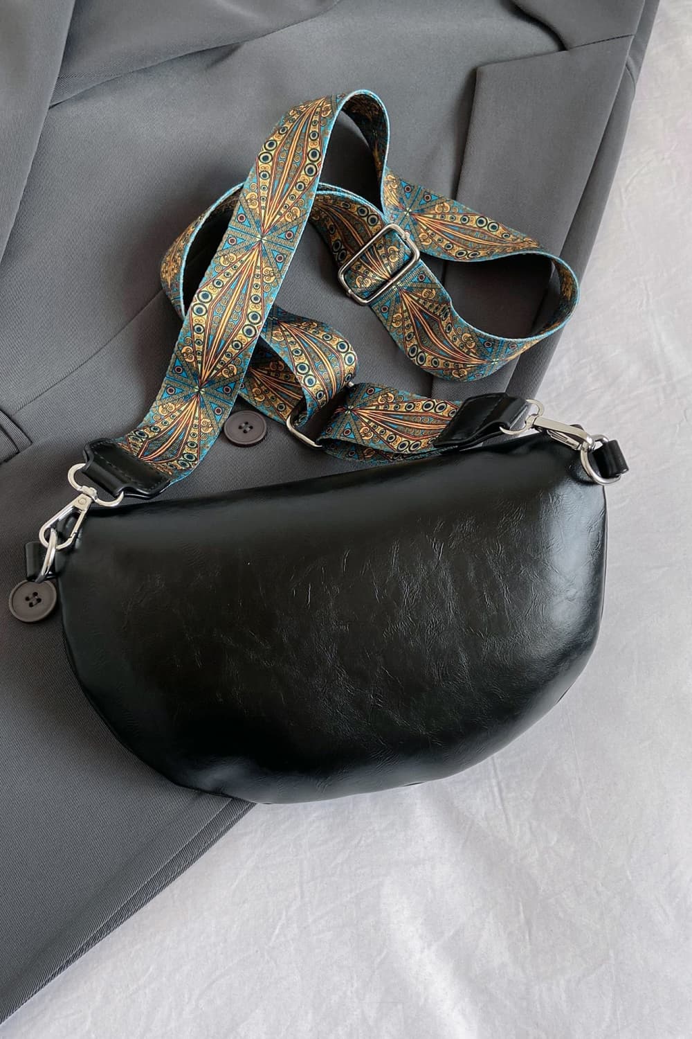 PU Leather Sling Bag - Premium Crossbody Bag from Trendsi - Just $26.99! Shop now at Handbags Specialist Headquarter