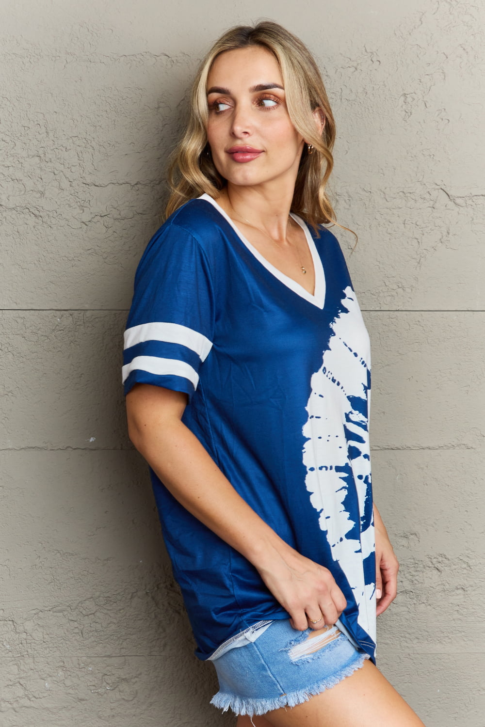 Plus Size V-Neck Tee Shirt - Premium Plus Size Shirts from Trendsi - Just $26! Shop now at Handbags Specialist Headquarter