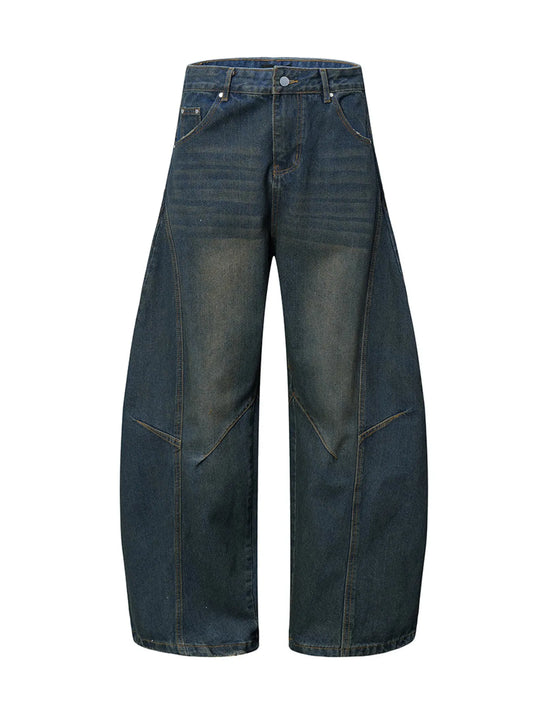Men's Wide Leg Balloon Denim Jeans - Premium Women / Jeans & Denim from Trendsi - Just $86.99! Shop now at Handbags Specialist Headquarter