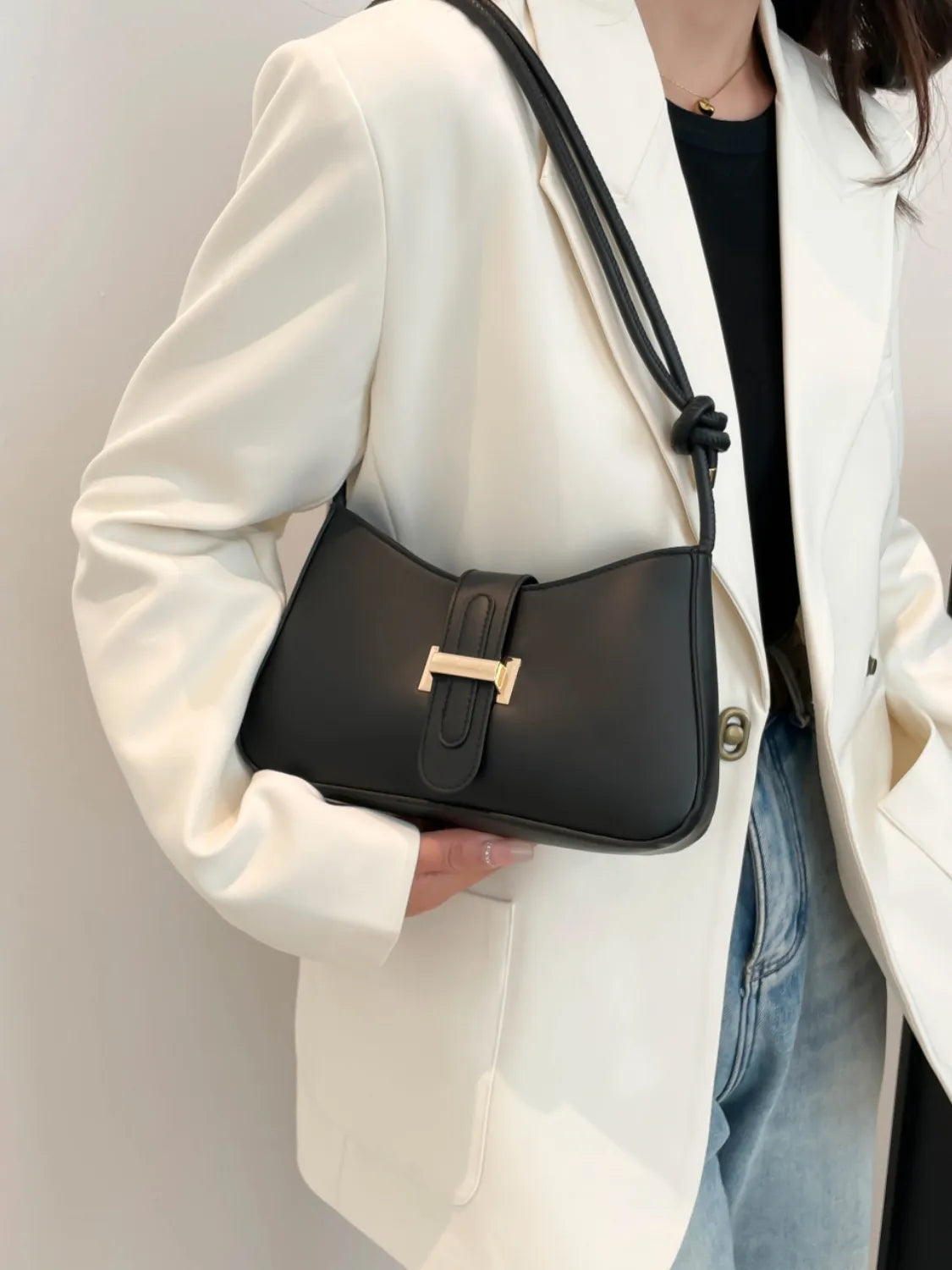 PU Leather Shoulder Bag.