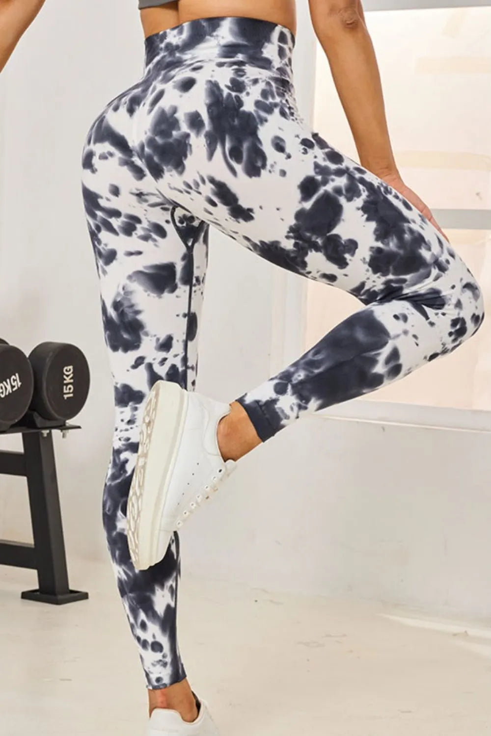 Tie-Dye High Waist Active Leggings - Premium Leggings from Trendsi - Just $47.70! Shop now at Handbags Specialist Headquarter