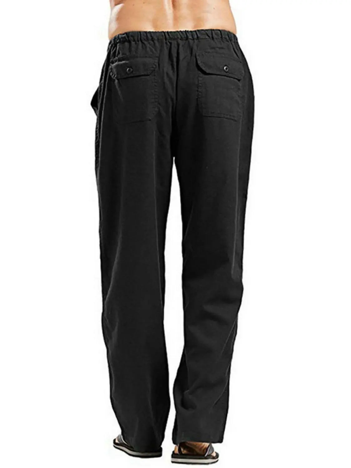 Men's Full Size Drawsting Straight Leg Pants Plus Size.