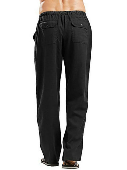 Men's Full Size Drawsting Straight Leg Pants Plus Size.