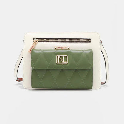 Nicole Lee USA Color Block Crossbody Bag - Premium Crossbody Bag from Trendsi - Just $41.99! Shop now at Handbags Specialist Headquarter