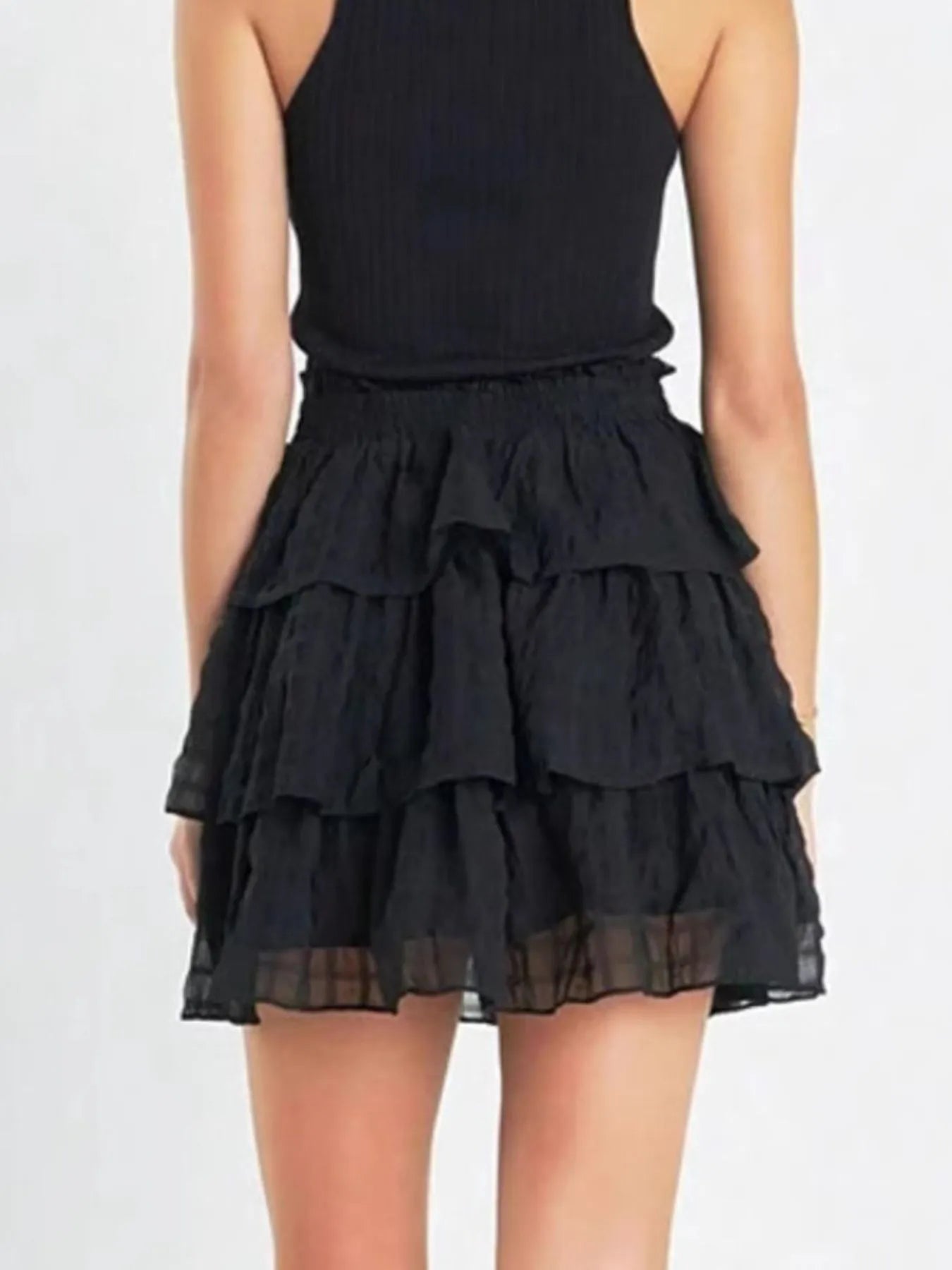Ruffle Layered Mini Skirt - Premium Skirts from Trendsi - Just $37.99! Shop now at Handbags Specialist Headquarter