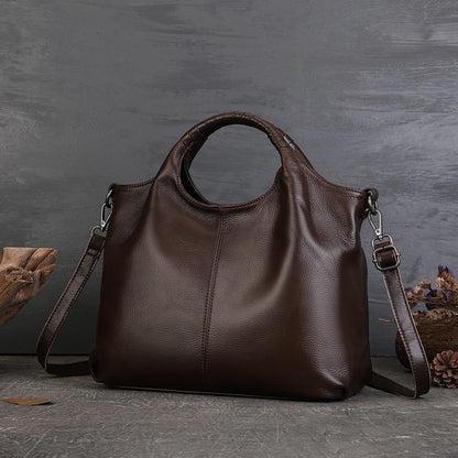 Retro Luxe: Genuine Leather Women's Tote