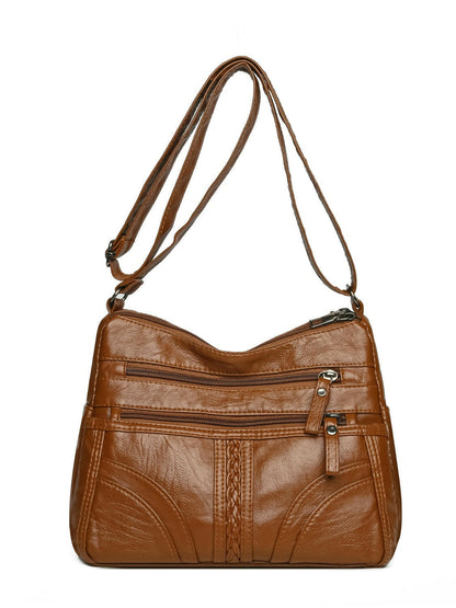 PU Leather Adjustable Strap Shoulder Bag.