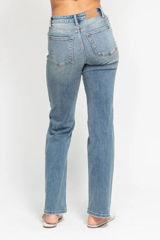 Judy Blue Full Size High Waist Distressed Dad Jean Plus Size - Premium Women / Jeans & Denim from Trendsi - Just $63.99! Shop now at Handbags Specialist Headquarter