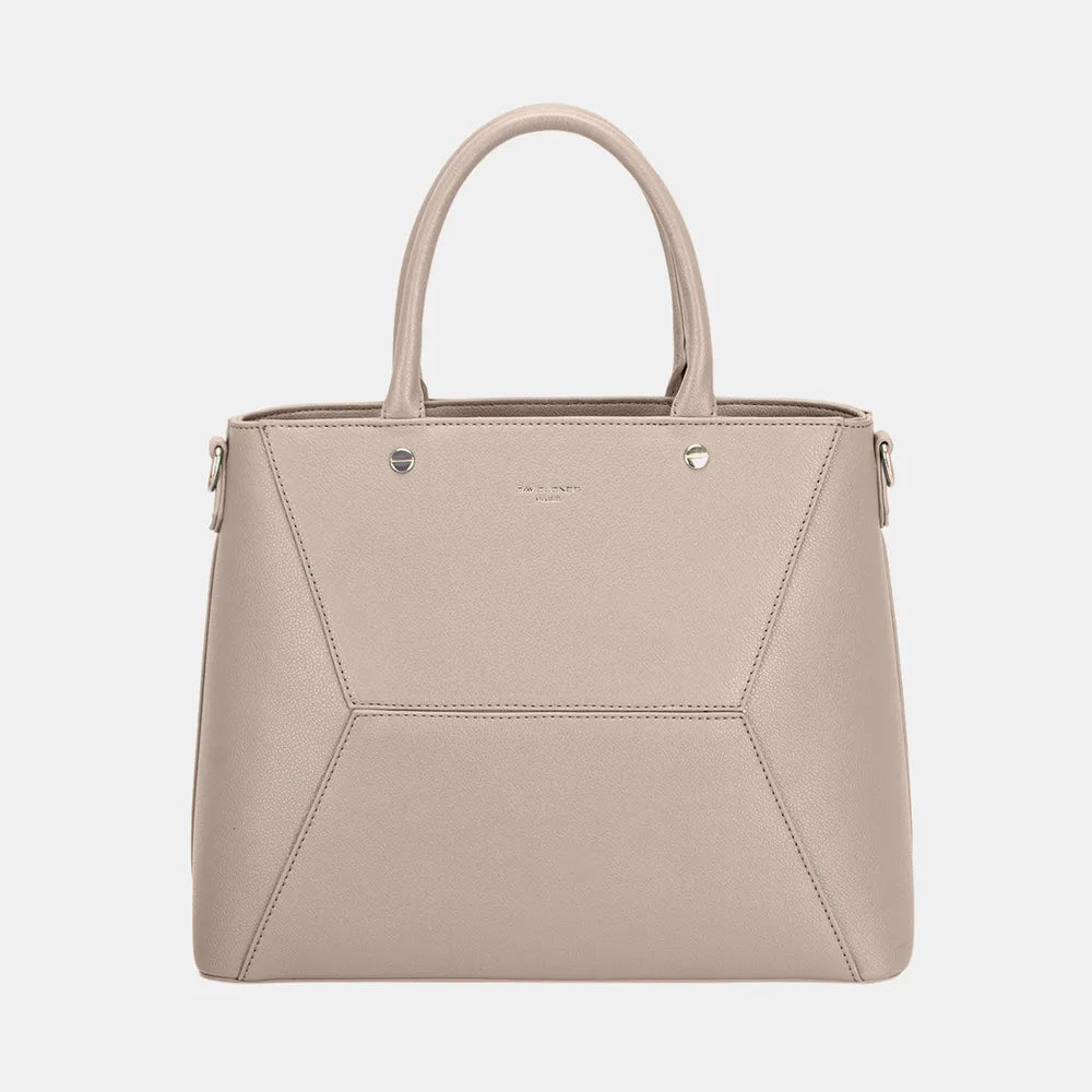 David Jones PU Leather Handbag - Premium Tote Bag from Trendsi - Just $44.99! Shop now at Handbags Specialist Headquarter
