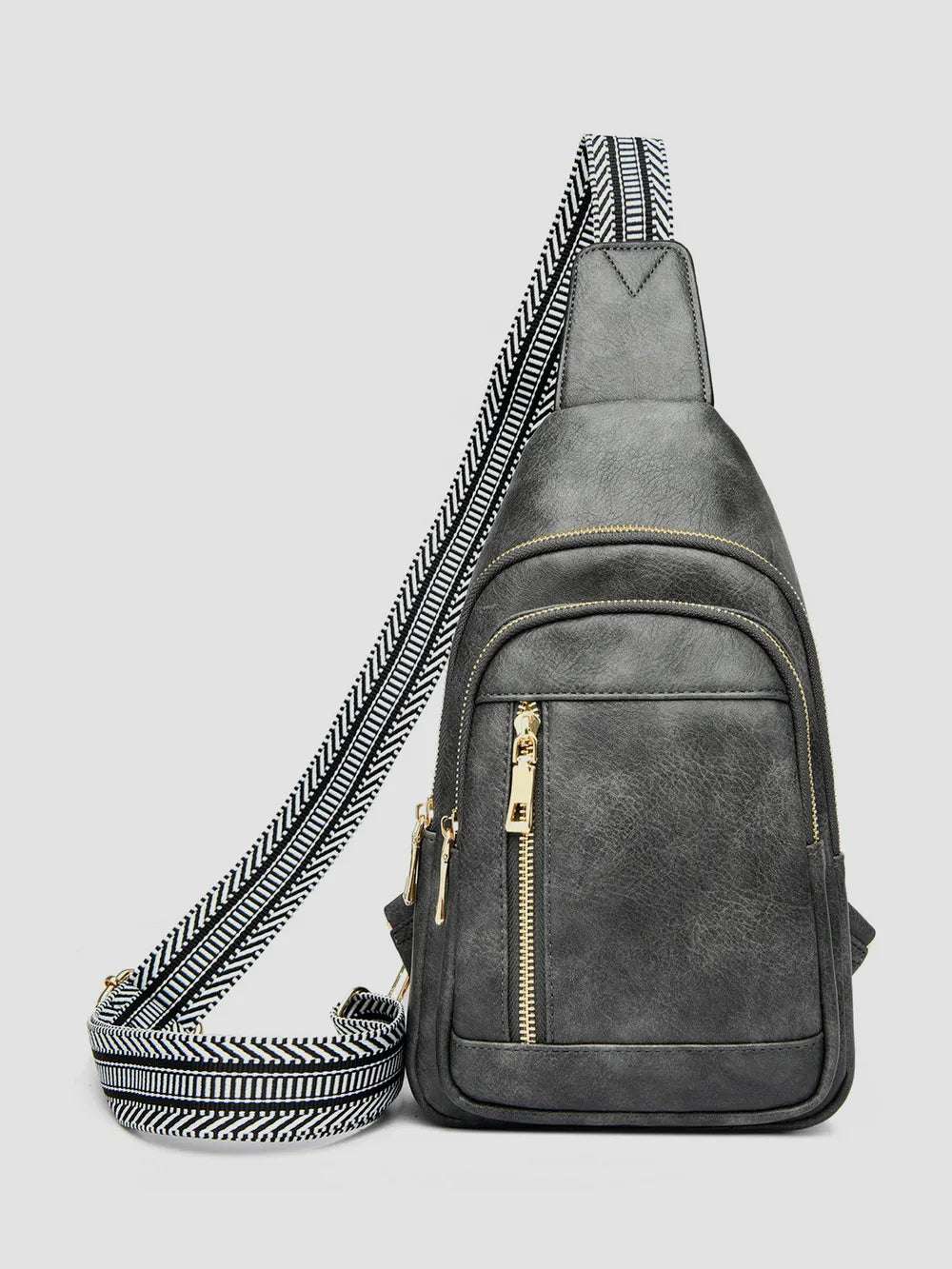 PU Leather Adjustable Strap Crossbody Bag - Premium Crossbody Bag from Trendsi - Just $37.99! Shop now at Handbags Specialist Headquarter