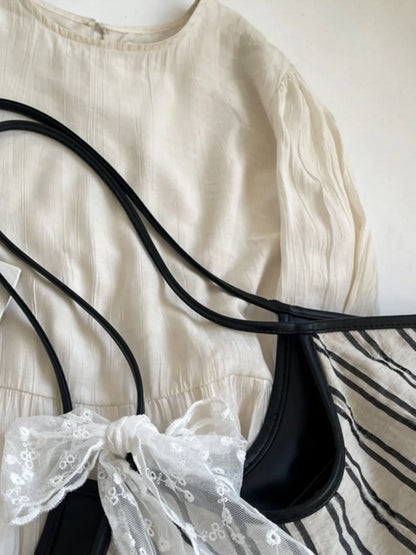 Striped Canvas Tote Bag - Premium Tote Bag from Trendsi - Just $39.99! Shop now at Handbags Specialist Headquarter