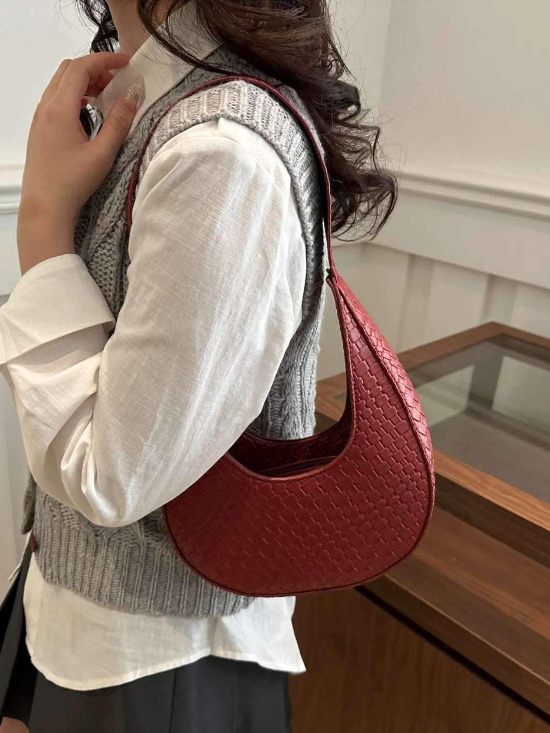 PU leather Shoulder Bag - Premium Crossbody Bag from Trendsi - Just $21.99! Shop now at Handbags Specialist Headquarter