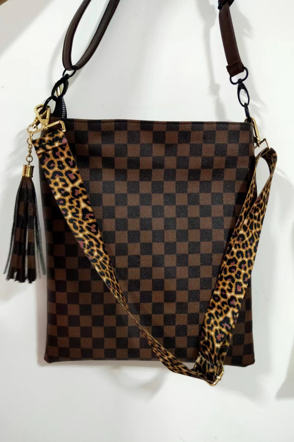 Adored PU Leather Shoulder Bag with Tassel - Premium handbags from Trendsi - Just $32.99! Shop now at Handbags Specialist Headquarter