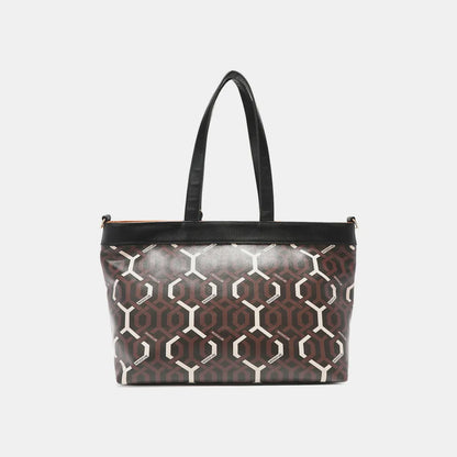 Nicole Lee USA Geometric Pattern Large Handbag - Premium Tote Bag from Trendsi - Just $68.99! Shop now at Handbags Specialist Headquarter