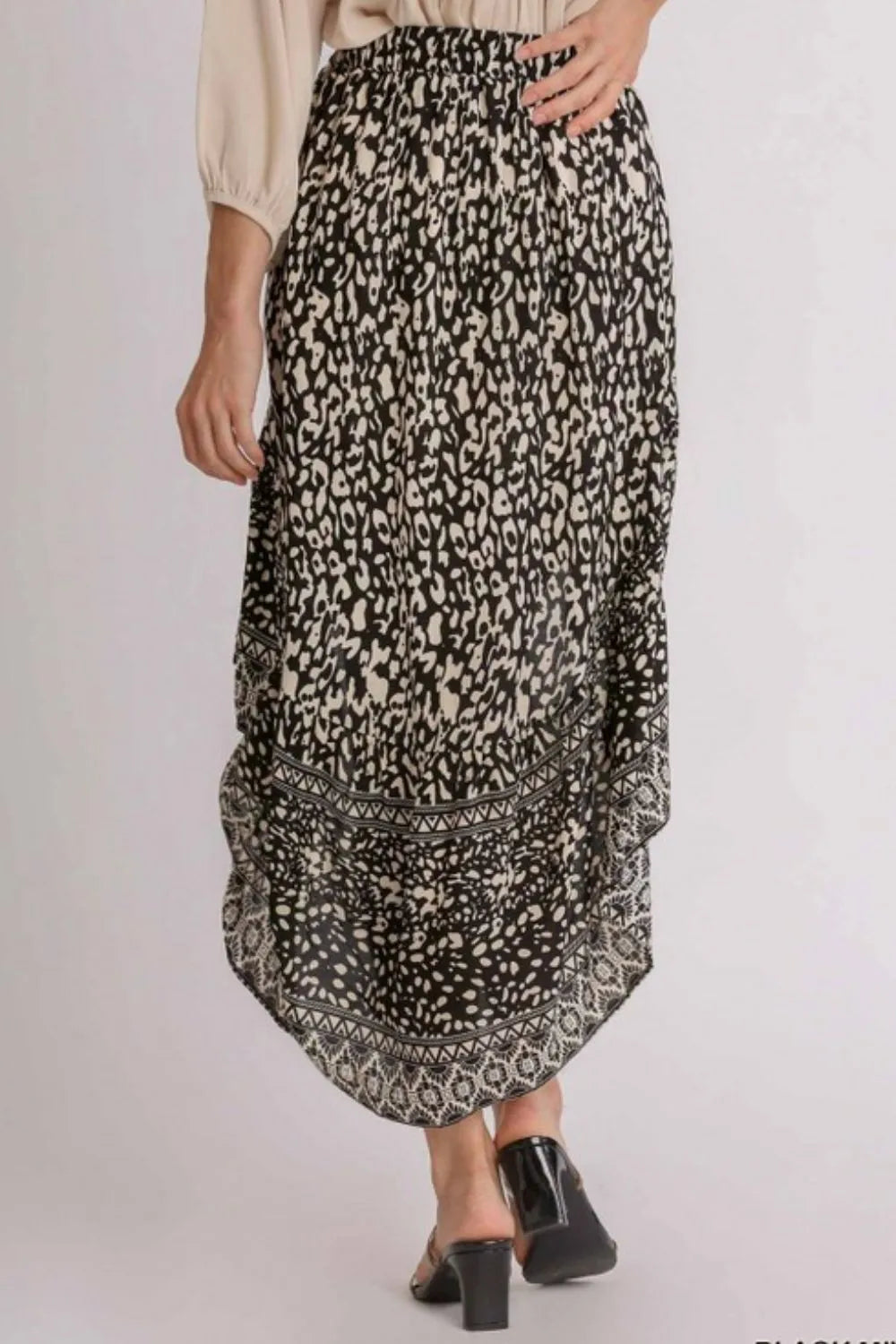 Umgee Full Size Animal Border Print High Low Skirt Plus Size - Premium  from Trendsi - Just $36.99! Shop now at Handbags Specialist Headquarter