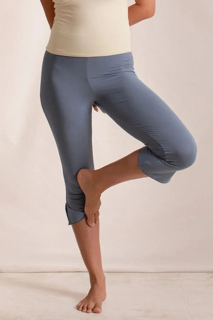 Side Slit Capris Leggings - Premium Leggings from Trendsi - Just $29.40! Shop now at Handbags Specialist Headquarter