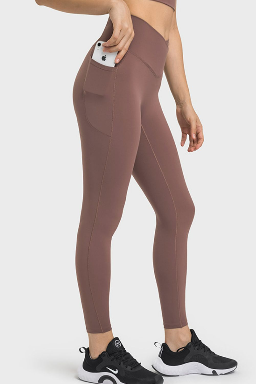Millennia V-Waist Yoga Leggings with Pockets - Premium Leggings from Trendsi - Just $59.76! Shop now at Handbags Specialist Headquarter