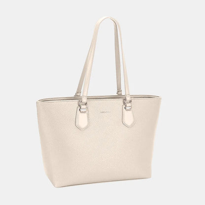 David Jones PU Leather Tote Bag - Premium Tote Bag from Trendsi - Just $40.99! Shop now at Handbags Specialist Headquarter