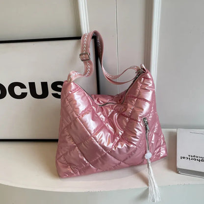 Quilted Nylon Travel Bag - Premium travel-bag from Trendsi - Just $39.99! Shop now at Handbags Specialist Headquarter