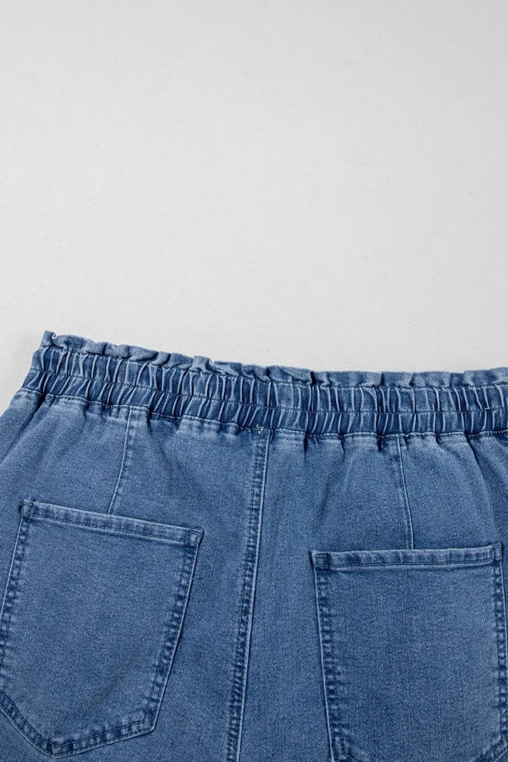 Drawstring High Waist Denim Shorts with Pockets - Premium Women / Jeans & Denim from Trendsi - Just $34.12! Shop now at Handbags Specialist Headquarter