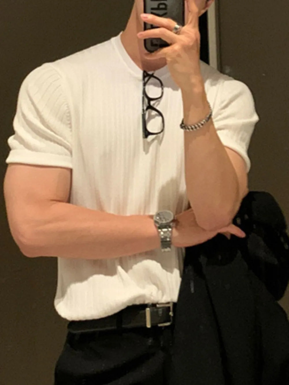 Men's Full Size Round Neck Short Sleeve T-Shirt Plus Size - Premium Men's Shirts from Trendsi - Just $29.54! Shop now at Handbags Specialist Headquarter