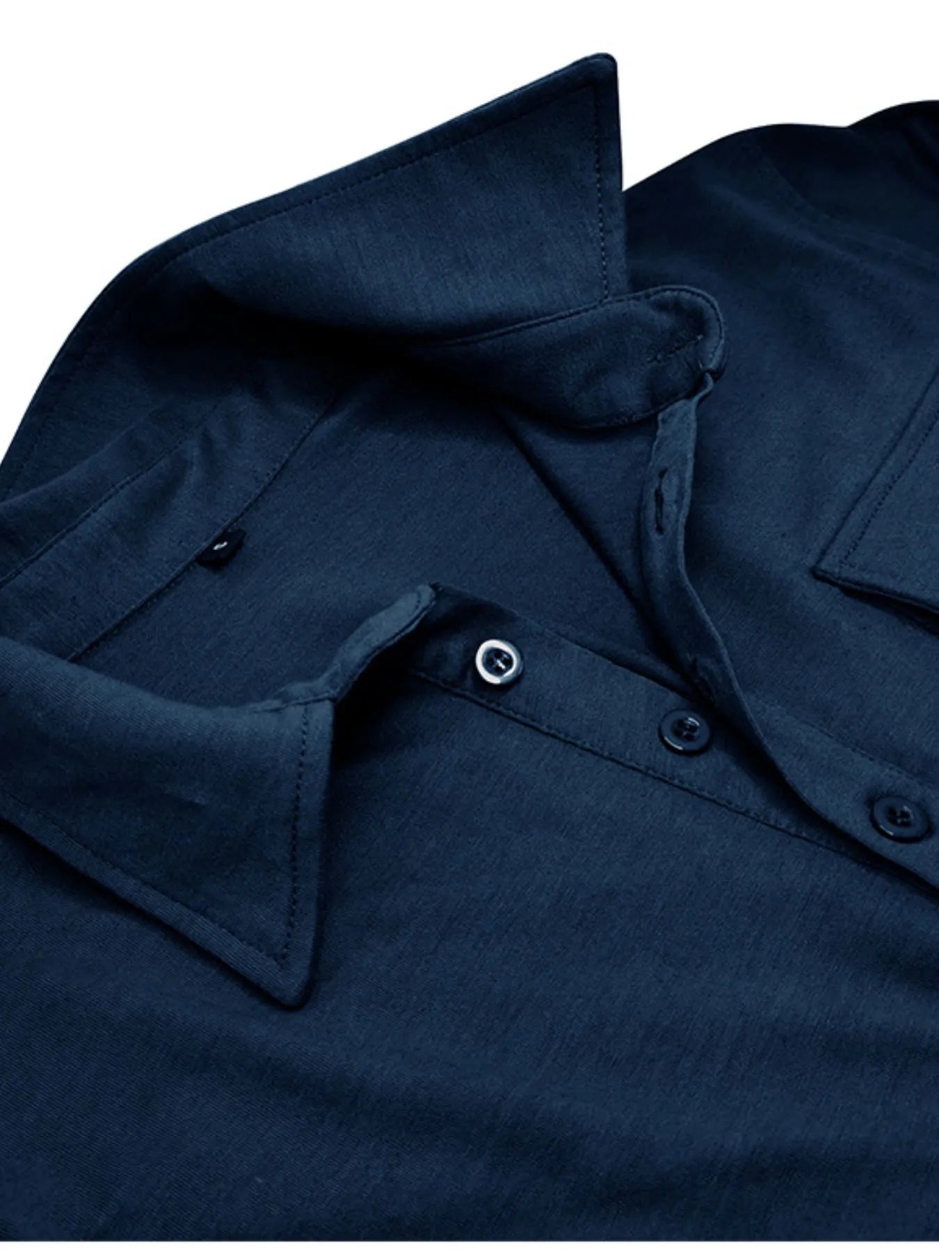 Men's Basic style Collared Neck Long Sleeve Polo - Premium Men's Polo shirt from Trendsi - Just $41.99! Shop now at Handbags Specialist Headquarter