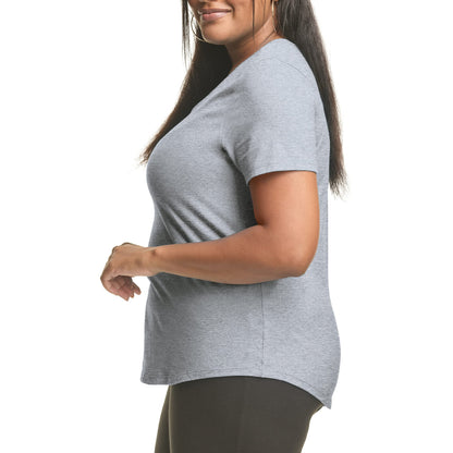 Hanes Plus Size V - Neck Cotton Tee for Women - Handbags Specialist Headquarter