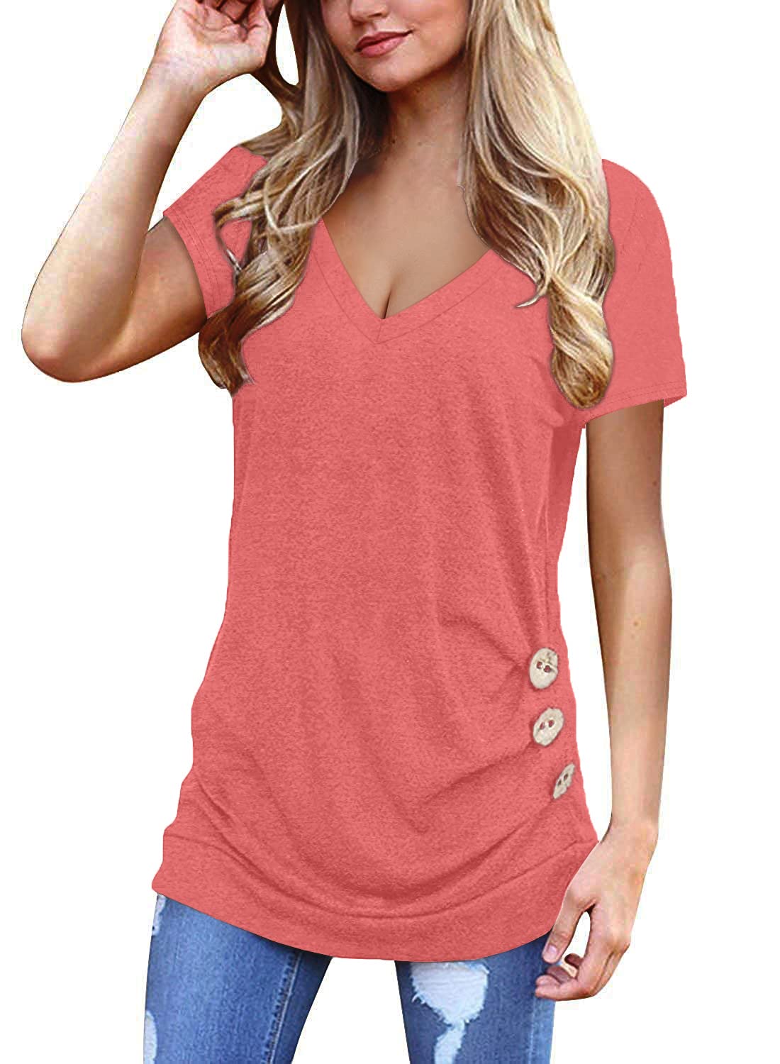 Jescakoo V - Neck Summer Tunic for Women - Handbags Specialist Headquarter