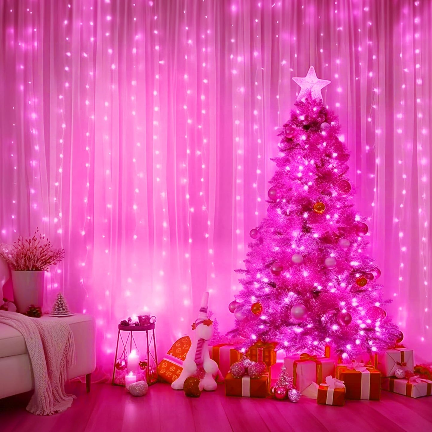 Minetom 300 LED Dimmable Fairy Curtain Lights - Handbags Specialist Headquarter