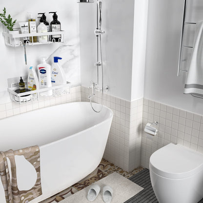 Moforoco Adhesive Shower Caddy Shelf Organizer - Handbags Specialist Headquarter