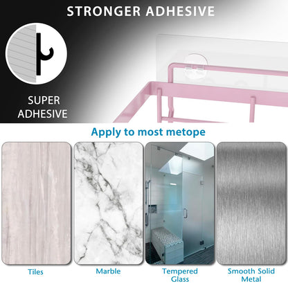 Moforoco Adhesive Shower Caddy Shelf Organizer - Handbags Specialist Headquarter