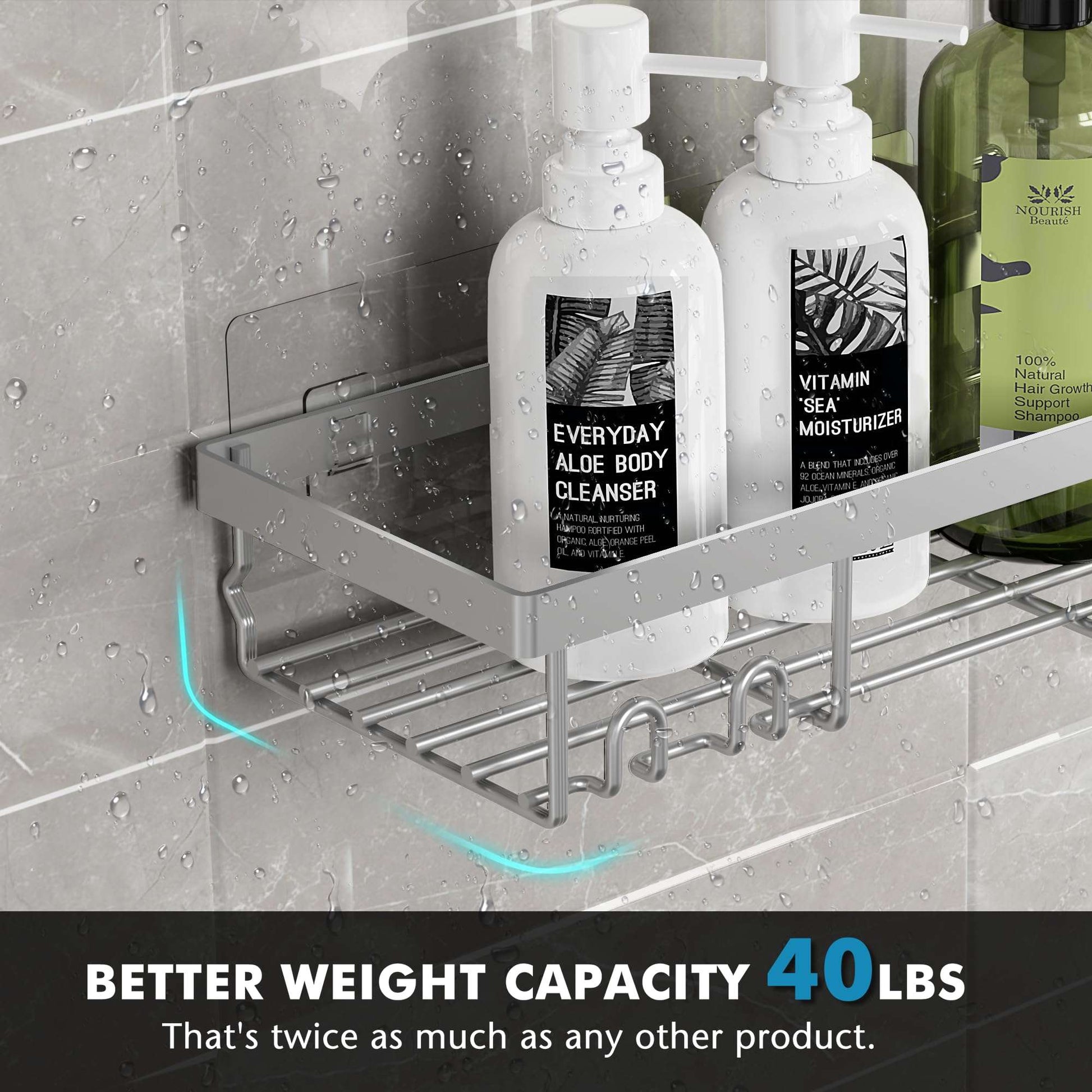 Moforoco Adhesive Shower Caddy Shelf Organizer - Handbags Specialist Headquarter