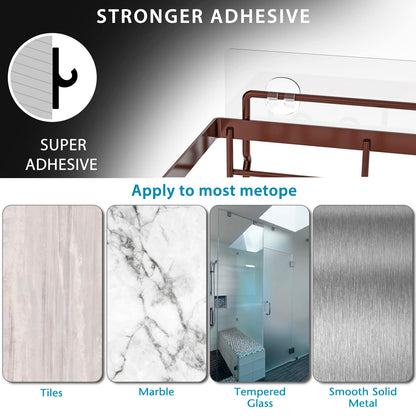 Moforoco Adhesive Shower Caddy Shelf Organizer - Handbags Specialist Headquarter