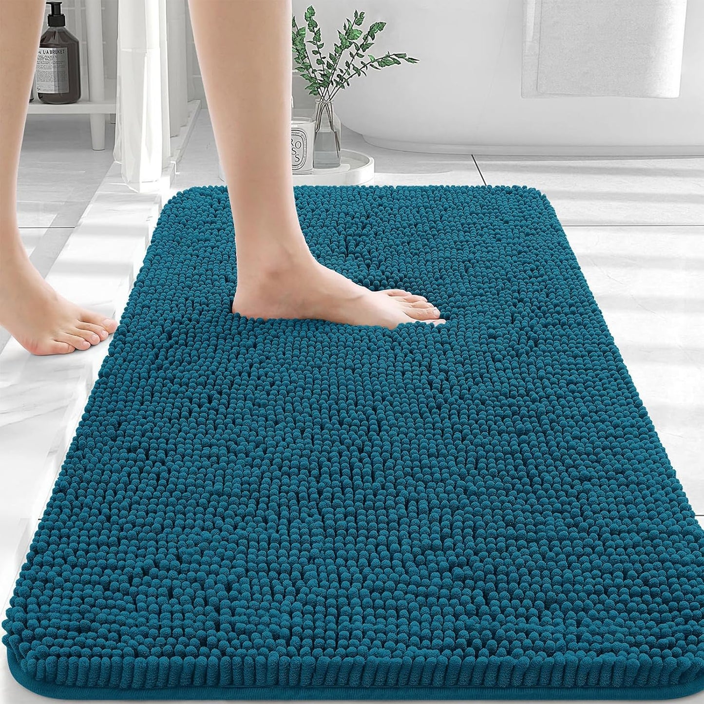 OLANLY Luxe Chenille Bath Mat - Quick Dry & Soft - Handbags Specialist Headquarter