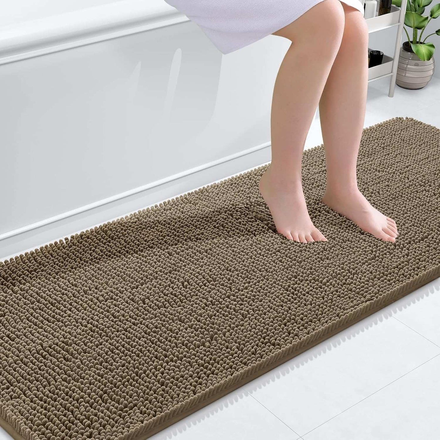 OLANLY Luxe Chenille Bath Mat - Quick Dry & Soft - Handbags Specialist Headquarter