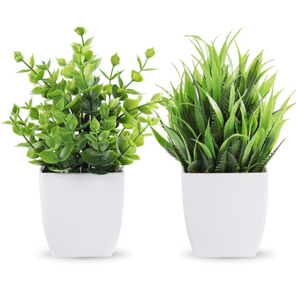 Rose Mini Potted Faux Plants - 2 Pack Decor - Handbags Specialist Headquarter
