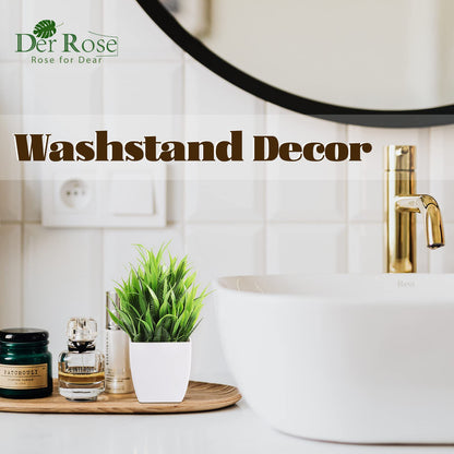 Rose Mini Potted Faux Plants - 2 Pack Decor - Handbags Specialist Headquarter