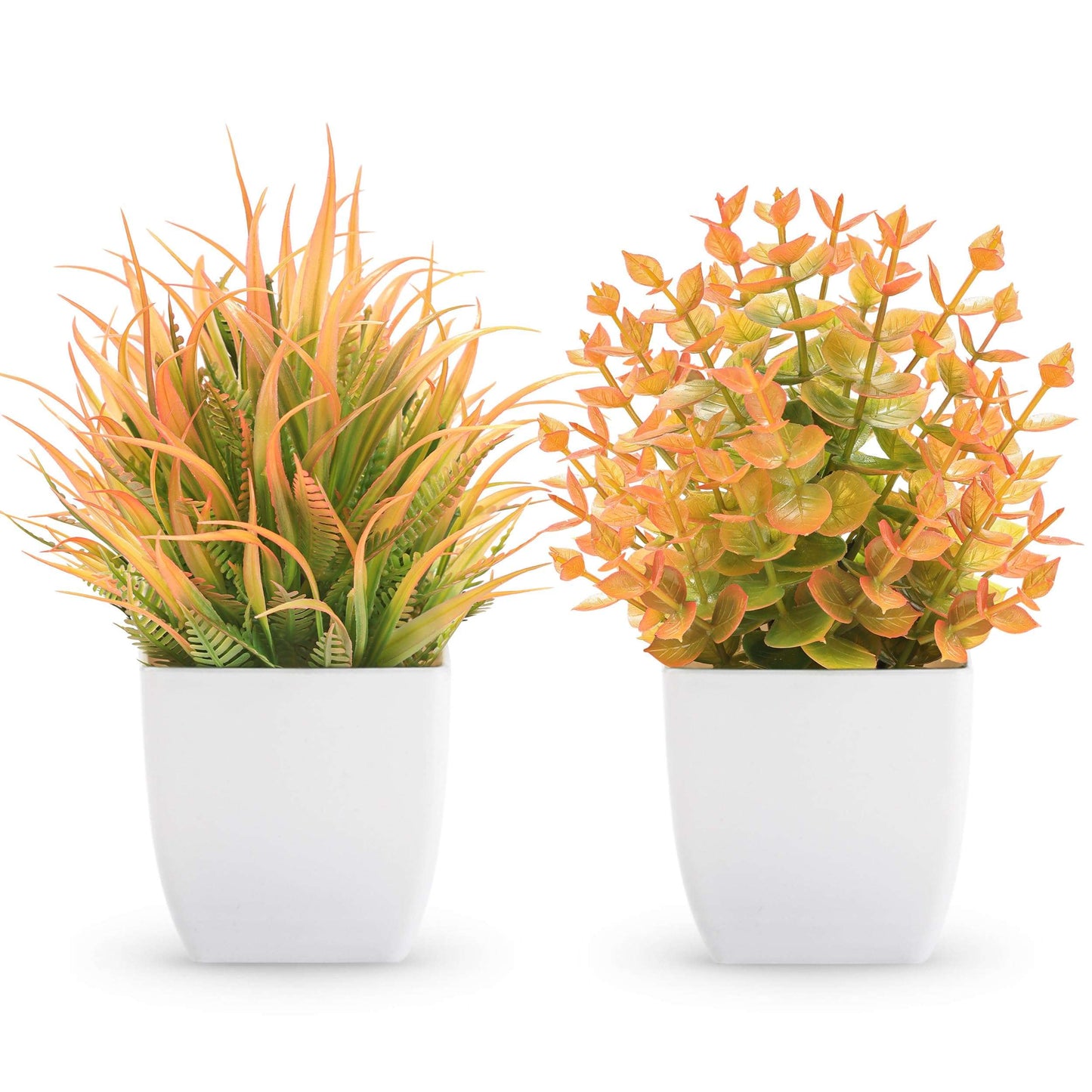 Rose Mini Potted Faux Plants - 2 Pack Decor - Handbags Specialist Headquarter